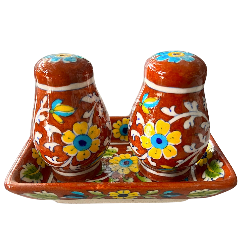 HFC Blue Pottery Salt & Pepper
