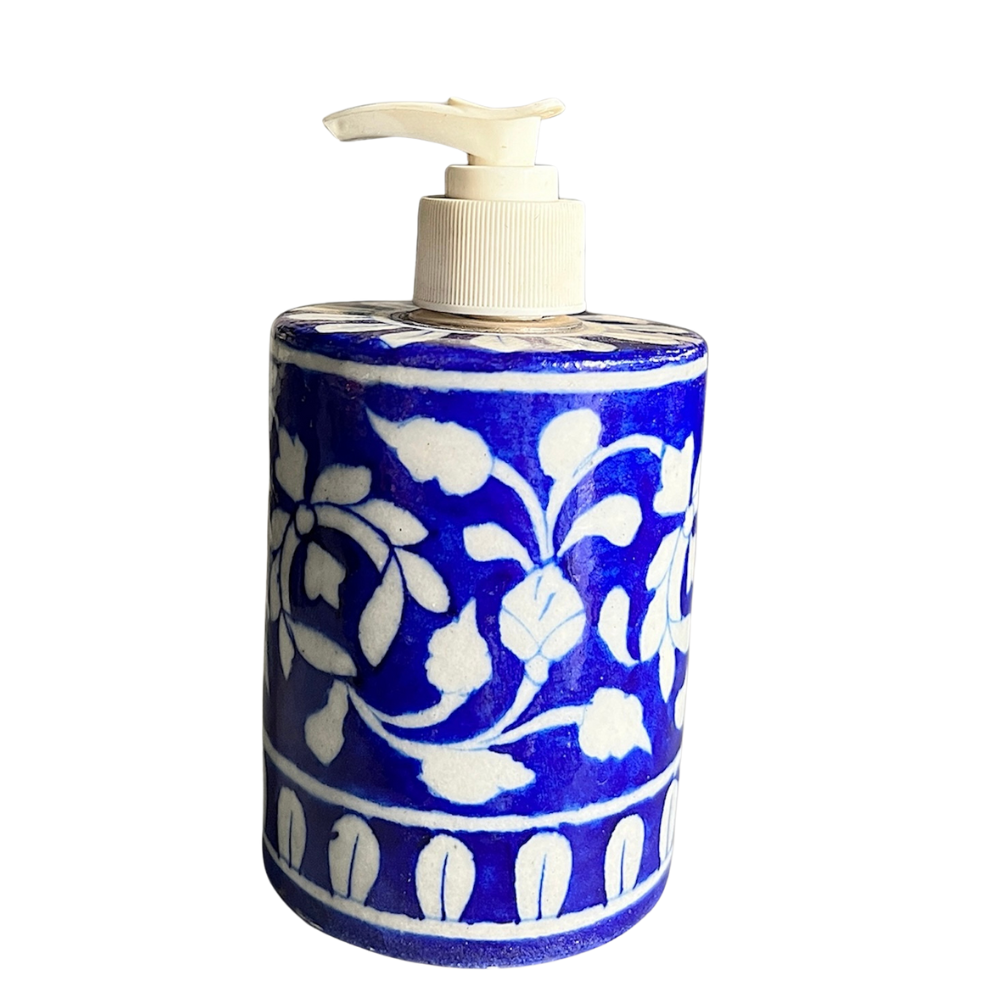 HFC Blue Pottery Soap Dispenser