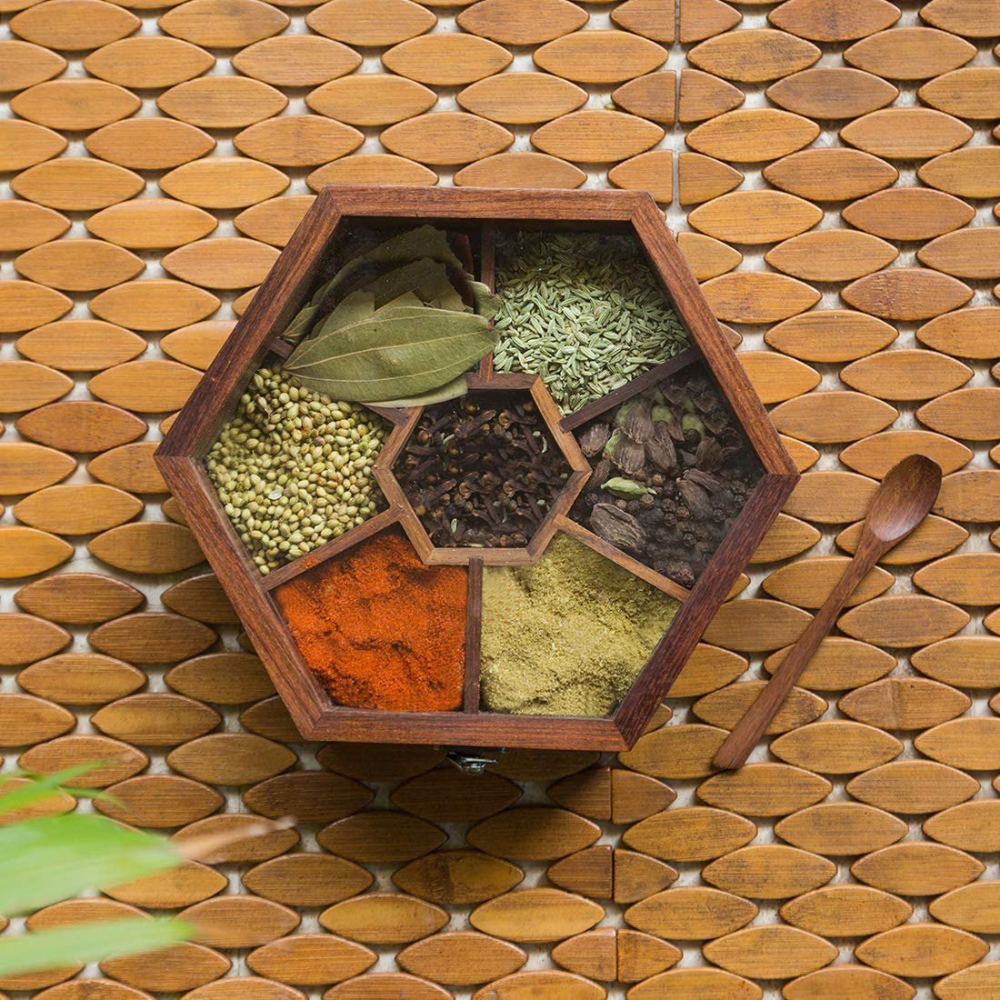 Wooden Spice Box