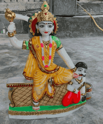 Marble Bagalamukhi Devi Statue