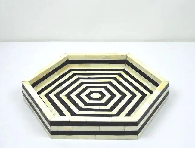 Black Hexagon Tray 
