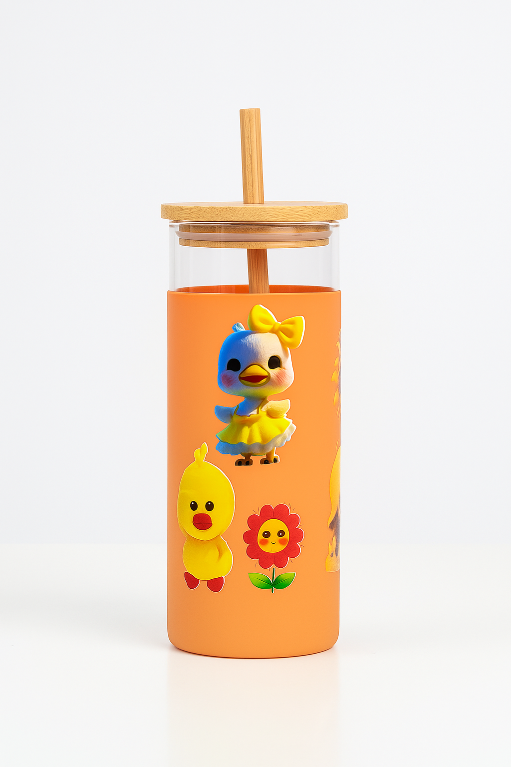 Glass Tumbler with Bamboo Lid