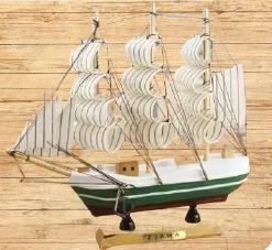 Wooden Sailing Ship Showpiece