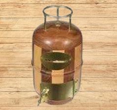 Cylindrical Wooden Money Bank
