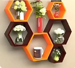 Wooden Intersecting Wall Shelves2