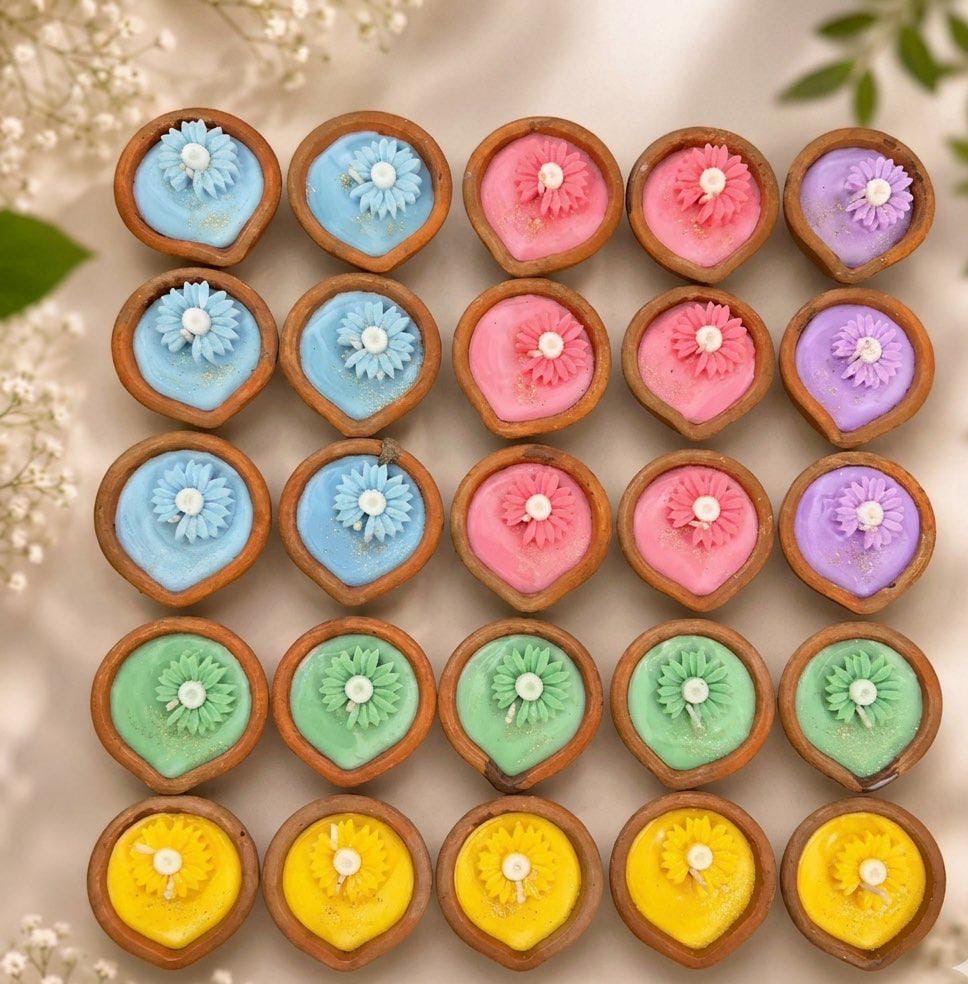 Terracotta Diya candle