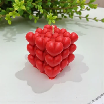 Heart Bubble Candle
