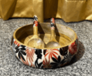 Wooden Salad Bowl With Fork & Spoon