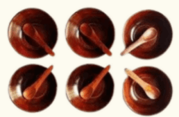 Wooden Classic Snack Bowls (Set of 6)