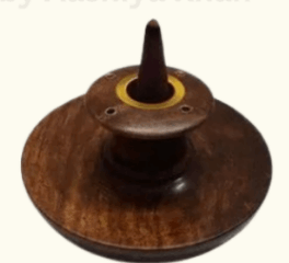Wooden Coin Shape Incense Holder